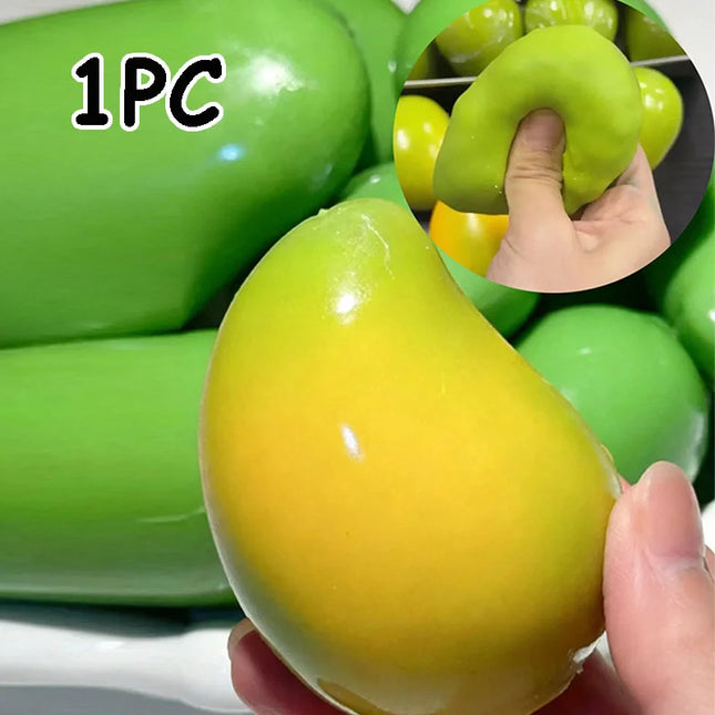 Ultra Soft Temperature Changing Mango Handmade Ball decompression Squeeze Toy Squishy Toy ASMR Decompression Relaxation Toy Gift