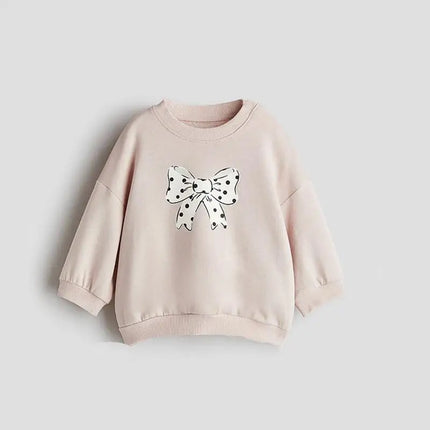 Kids Fashion Casual Costume Round Neck Tops Outer Wear Boys Baby Lovely Simple Versatile Hoodies 2025 New Spring Autumn Clothes