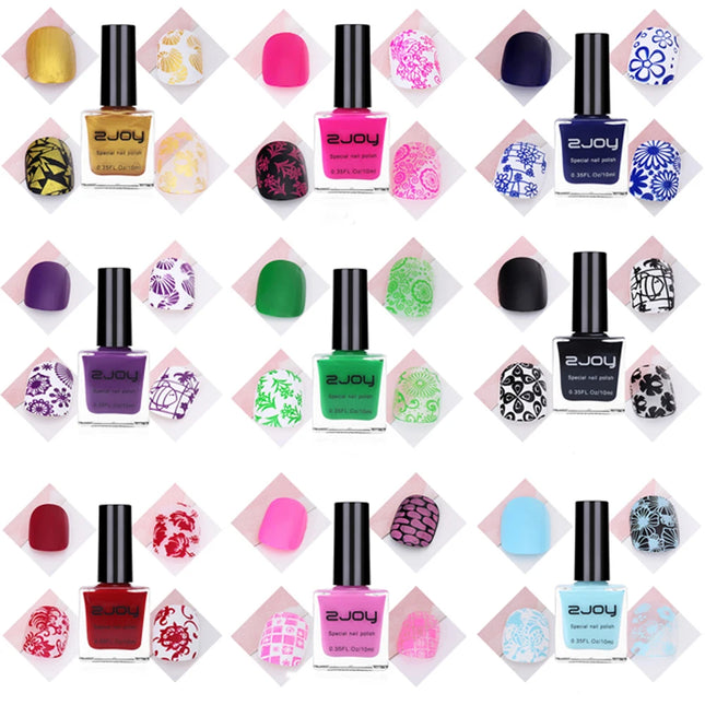 10ml 30 Colors Nail Art Stamping Polish Semi-permanent Varnish Printing Stamp for Nails Polishes Lacquer Top Coat Gel Polish