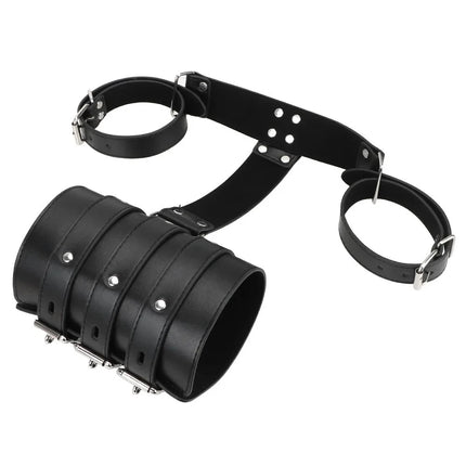 Open Mouth Harness Gag with Silicone Solid Ball Lockable Leather Head Bondage Restraint BDSM Sex Toy Adult Games Erotic Products