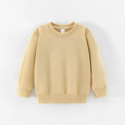 Autumn Spring Sweatshirt Kids Solid Color Hoodies Children Long Sleeve Sweatshirt Baby Boys Clothes Girls Tops