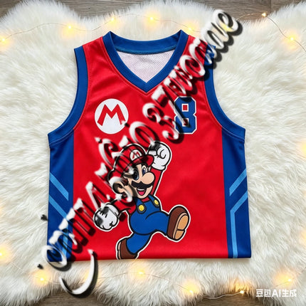 Bandai 2026 Donkey Kong Mario Full Character Summer Oversized Vest Jersey Family Matching Sports Vest