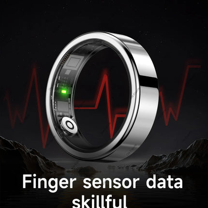 New R09 Smart Ring Men Women with Charging Case,Heart Rate Blood Oxygen,Skin Temperature Monitor,5ATM Waterproof For Android IOS