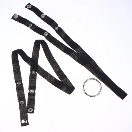 Adjustable Elastic Belt Male Chastity Cage with Scrotum Ring Adult Sex Toy Penis Ring Cage Underwear Rope Auxiliary Belt Device