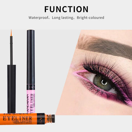 Waterproof Matte Liquid Eyeliner Long Lasting Quick Dry Non Smudging UV Luminous Gel Makeup for Smokey Eyes