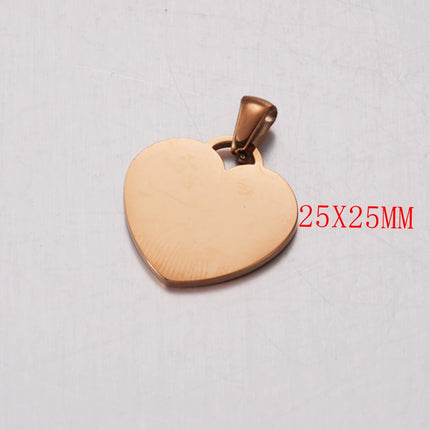 20pcs Heart 304 Stainless Steel Stamping Blank Tag Pendants Charms With Snap on Bails For Necklace Jewelry Making Gift