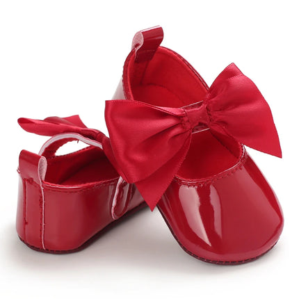 Fashionable Red Baby Shoes for Newborn Girls Cloth Bottom Elegant Noble Casual First Walking Shoes