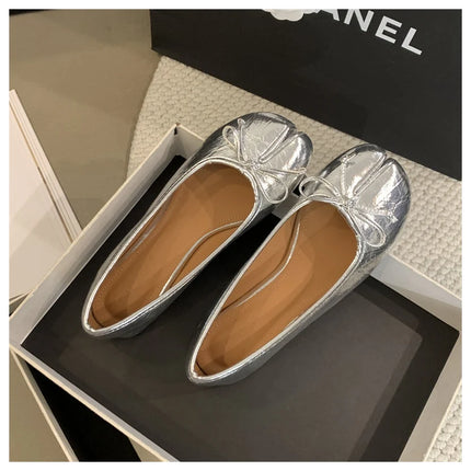 New Brand Women Flats Soft Ballet Shoes Slip On Loafers Soft Moccasins Tabi Ninja Casual Shoes Mujer Ladies Shoes Bow Knot Mujer