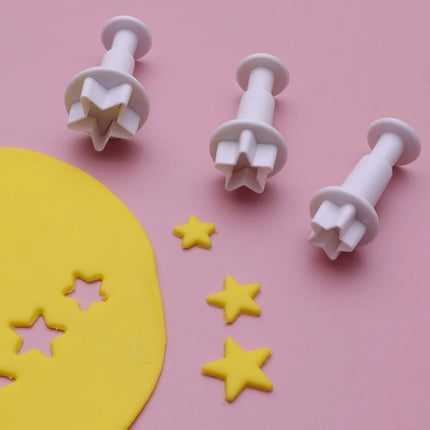 3-12Pcs Geometry Cookie Cutter Plastic Square Sugarcraft Decor Fondant Cutter Circle Star Cookie Mold Icing Sugar Baking Tools