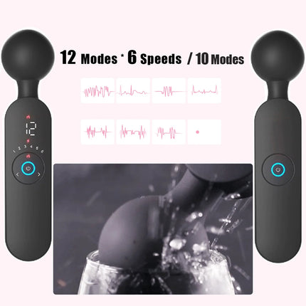 12*6/10 Modes Magic Wand Vibrators For Women Nipple Clitoris Stimulator Vaginal Anal Plug Female Masturbator Sex Toys Adults 18