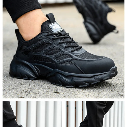 white work shoes lightweight comfortable safety shoes man women work shoes with a steel toe puncture proof safety work sneakers