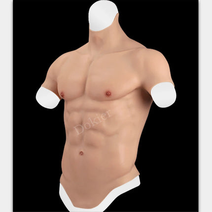 Dokier Silicone Realistic False Fake Muscle Belly Body for Cosplayers Artificial Simulation Muscle Chest Man Crossdressers - TOYS-SUCE