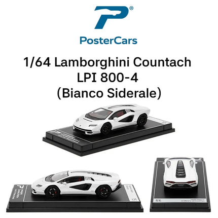 Postercars 1/64 Toy Car Model Lamborghini McLaren Bugatti Koenigsegg Pagani Aston Martin Diecast Vehicle Miniature Free Wheels