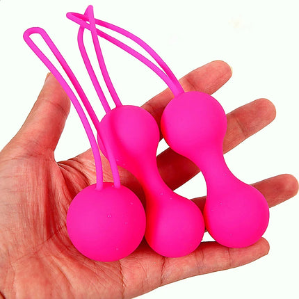 Set Safe Silicone Smart Ball Kegel Ball Ben Wa Ball Vagina Geisha Massager Exercise Machine Anal Ball Adult Games sex toys