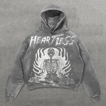 Explosions of New Harajuku Zipper Hooded Sweater Street Men and Women Retro Shirt Sweatshirt Gothic Jacket Hooded Couple Sweater