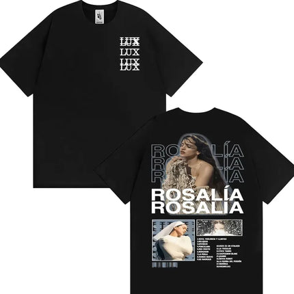 Rosalia LUX World Tour T Shirts Men Women Oversized Y2k Fashion Aesthetic T-shirts Casual Cotton Loose Female Male Short Sleeves