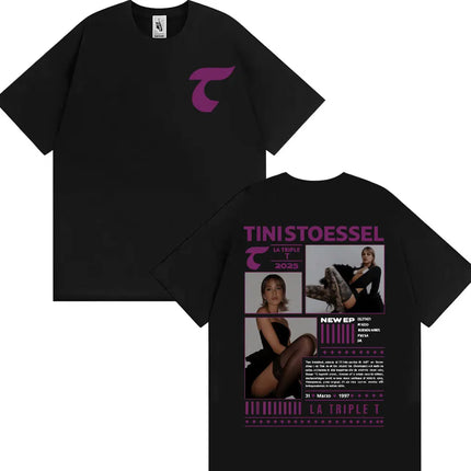 Singer TINI STOESSEL Futtura Album 2025 Tour T-shirt Men Women Fashion Aesthetic Retro Tee Shirt Cotton Casual Oversized T Shirt