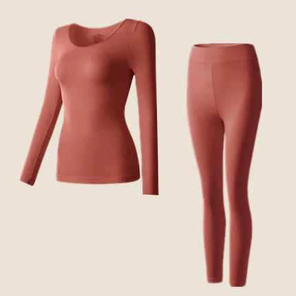 Two Piece Set Thermal Underwear Winter Clothes Women 2025 Ultra-thin Heating Hyaluronic Acid Skin Lingerie Sets