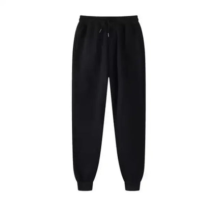 Men's pullovers for autumn and winter, solid-color hoodie + stretch waist jogging pants two-piece set, fashionable outdoor casua