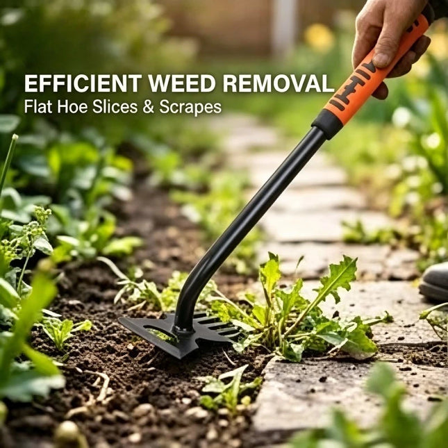 "Manual Garden Weeder Set – Loosen Soil, Remove Roots Easily, Multi-Functional Rake & Hoe for Yard, Garden & Farm Use"