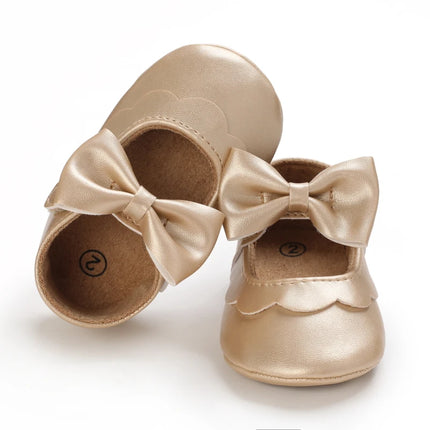Spring and Autumn Baby Golden Princess Shoes Children's Soft soled Single Shoes Baby Girl Casual Shoes Baby Leather Shoes
