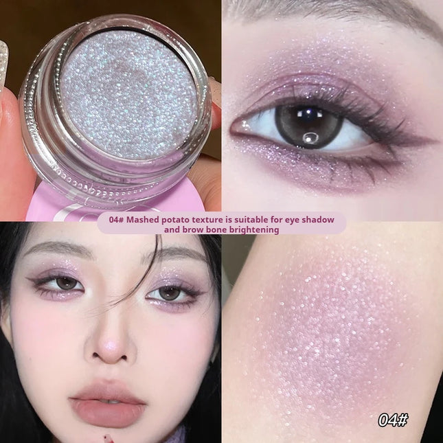 Gellas Eyeshadow Highgloss Creamy Multi-use Pearl Shimmer Highlighter Glitter Waterproof Longlasting Face Contouring Body Makeup