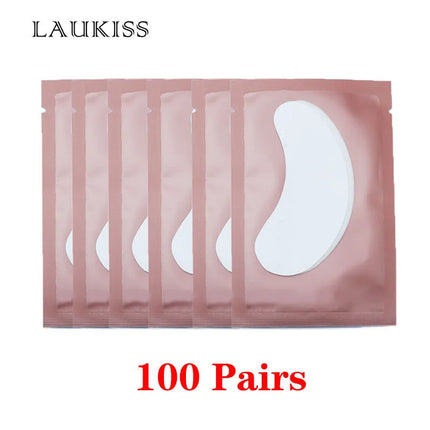 25/50/100Pairs Eye Patches Under Eyelash Pads for Building Paper Patches Lint Free Stickers for False Eyelashes LAUKISS