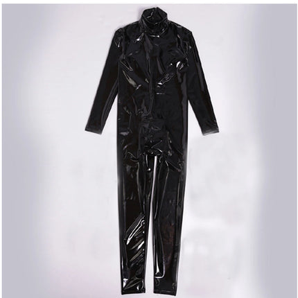 Sexy Man Wetlook Catsuit Bodysuit Faux Leather PVC Zentai Tights Cosplay Costume Club Wear Skin Suit sexy lingerie
