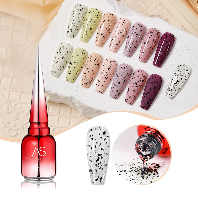 AS 15ml Solid Eggshell Gel Polish Semi Permanent Gel Nail Polish Lamp Varnish Soak Off UV Gel Nail Art Manicure Top Coat