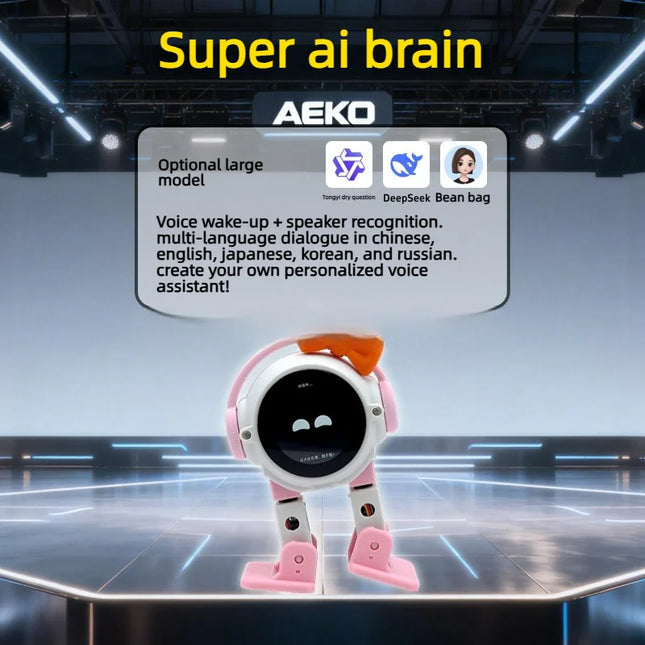 AI AEKO With camera Robot ESP32-S3 Main Control 1.54inches Screen Intelligent Interactive Robot Voiceprint Recognition Companion