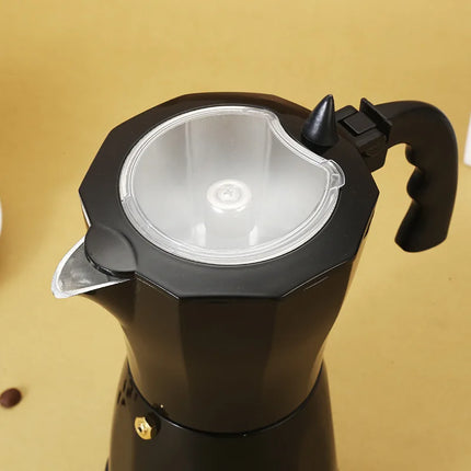 300ml/6 Cups Electric Coffee Maker Portable Aluminum Mocha Pot Fast Electric Italian Coffee Maker Percolator Coffee Tools 480W