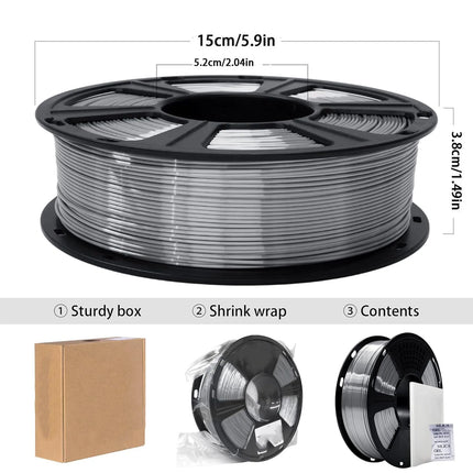 PLA Silk Gold 3D Print Filament 250g - High-Quality FDM 3D Printing Material for Home 3D Printer