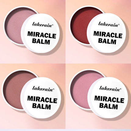 3 In 1 Solid Pearl Blush Cream Monochrome Woman Blush Paste Cheek Ulti-purpose For Eyes Lips Makeup Blush Stick Korean Cosmetics
