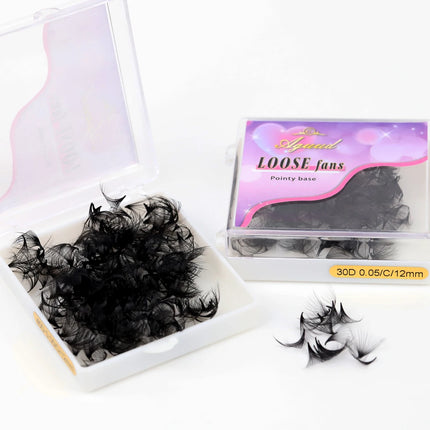 AGUUD All Size 3D-40D Loose Fan Eyelash Extensions Mega Volume Fans Pointy Base Premade Fans Bouquet Professional Makeup Lashes