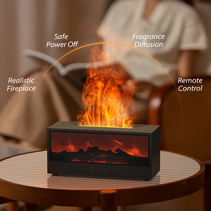 New Creative Fireplace Aromatherapy 150 Waterless Auto Off Colorful Flame Aerial Humidifier for remote home bedrooms AG-DQ717