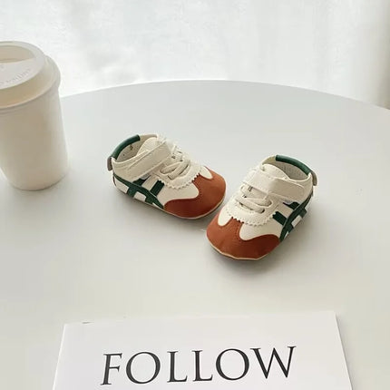 Newborn Baby Classic Sneakers Letters Splicing Baby Casual Shoe Anti-slip Hundred Walking Baby Boys Girls Baby Shoes 0-18 Months
