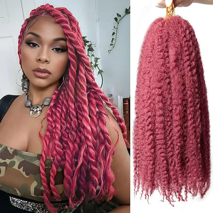 Marley Twist Braiding Hair 18Inch Long-Lasting Fluffy&Tangle-Free Cuban Twist Hair Crochet Hair Ombre Honey Brown T1B/30/27