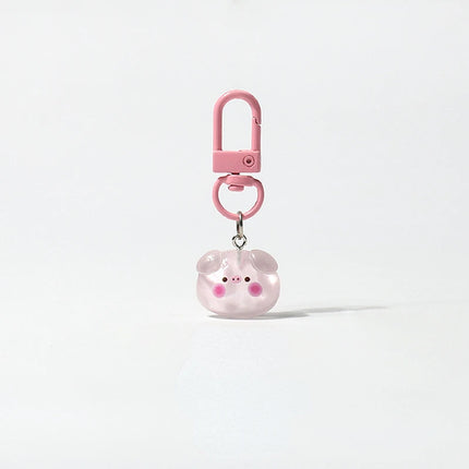 Cartoon Cute Pink Pig Keychain Pendant Daily Cute Animal Accessories Small Bag Hanging Key Chains Kawaii Pendants