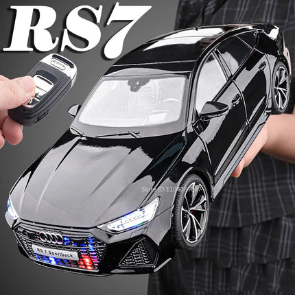 1:18 Scale RS7 Rolls-royce Phantom Car Toy Models Alloy Diecast Shock Absorption Doors Opened Sound Light for Adults Kids Gifts