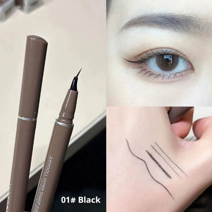 JUDYDOLL Ultra-fine Liquid Eyeliner Skinny Curved Brushwork Long lasting Waterproof Anti Shake Fast Drying Slim Enlarged Eyes