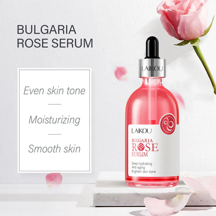 LAIKOU Sakura Face Serum Rose Essence Moisturizing Firming Brightening Smooth Skin Facial Skin Care Products 100ml