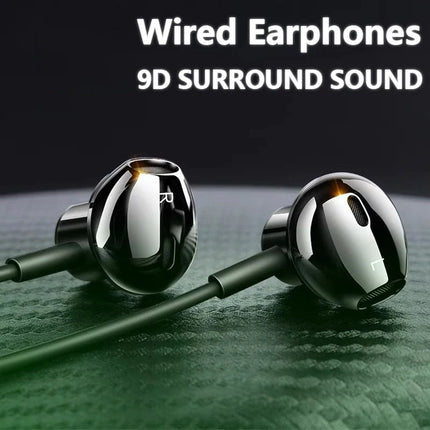 Type-C In-Ear Wired Karaoke Headphones 3.5mm Stereo Music Earbud Handfree Headset Earphones with Mic
