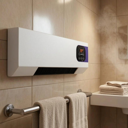 Wall-Mounted Electric Heater 2000W Electric Wall Heater Home Heating White Black Grille