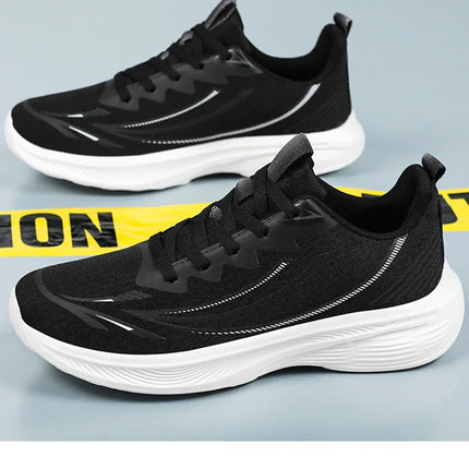 Men's Running Shoes Breathable Mesh Comfortable Sports Sneakers Soft Bottom Non-Slip Lightweight Footwear for Running