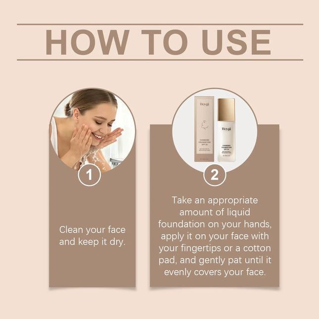 Protective Concealing Foundation: Lightweight & Matte, Gentle & Moisturizing, Brightening, Suitable for Oily & Dry Skin