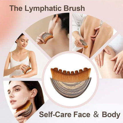 Face Lymphatic Drainage Massager Brush for Contouring Dry Brushing Chin Sculpting Skin Relief And Fatigue Reduction Tool