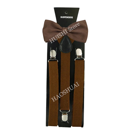 Hot Sale Suspenders Bowtie Sets Mens Women Boys Party Wedding Y-Back Shirt Braces Butterfly Belt Bow Tie Suit Accessories Gift