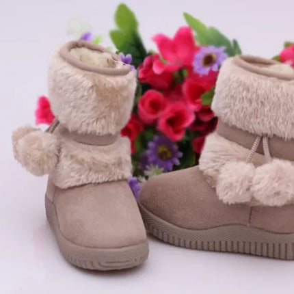 Children Girls Snow Boots Winter Comfortable Thick Warm Kids Boots Lobbing Ball Thick Kids Autumn Cute Boys Boots Princess Shoes