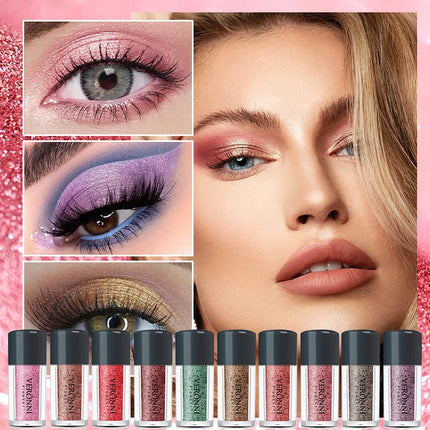 VERONNI Mermaid Diamond Shimmer Eyeshadow Powder,High Pigment Eye Shadow,Long-Lasting Waterproof,Multifunctional DIY Eye Makeup