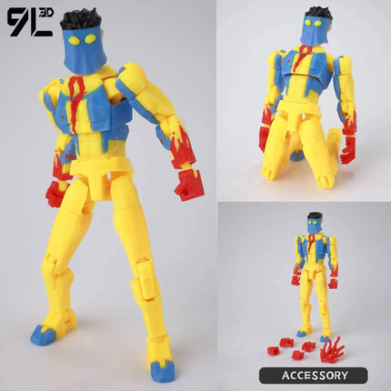 9L3D Printed Indomitable Hero Tech Jacker Lucky13 Action Figure Dummy13 Multi-Jointed Collectible Model Toy T13 Birthday Present